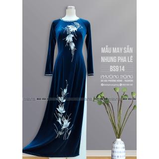 Áo Dài Bà Sui Nhung Đính Đá Pha Lê BS914